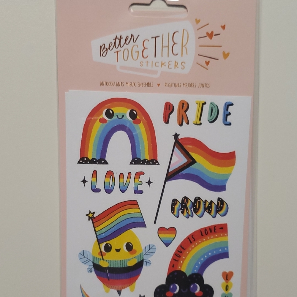 Better Together Rainbow Pride Stickers